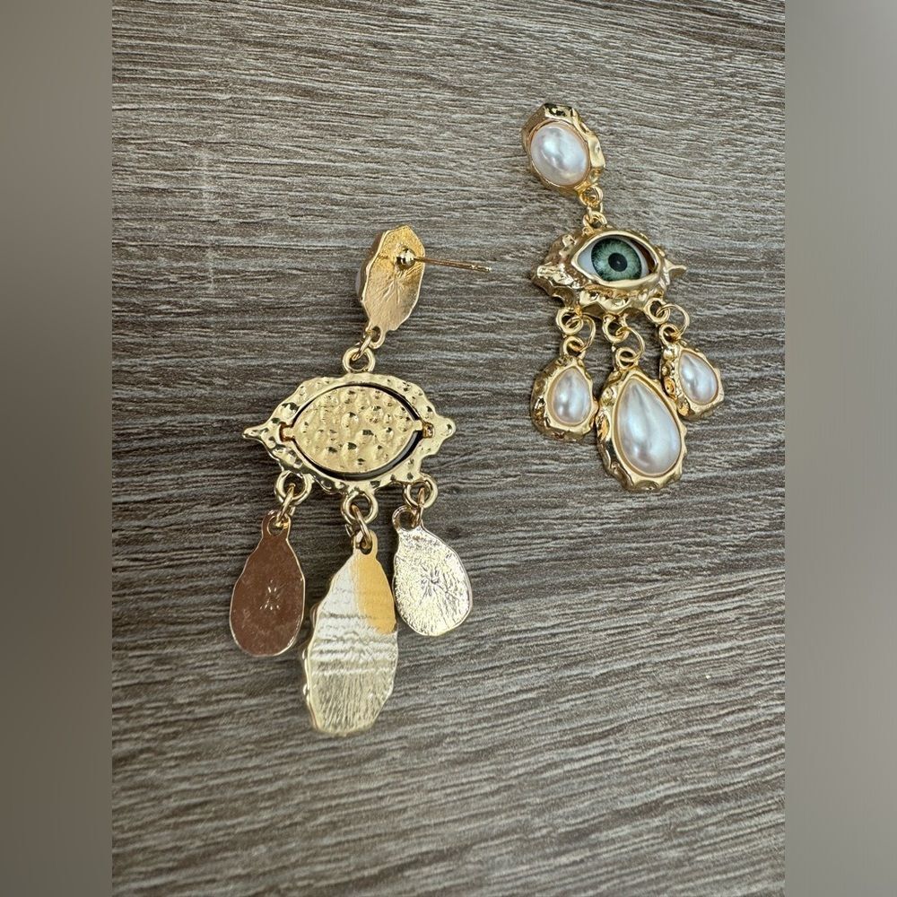Evil eye earrings N689 - Picture 4 of 5